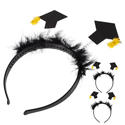 PACKOVE 3St Abschluss Stirnband Fransenbesatz Make-up-Stirnbänder Haarschmuck Haarbänder Ornament Cosplay-Haarband Haarreifen Gradient Kopfbedeckung Absolvent Dekorationen Requisiten Filz von PACKOVE