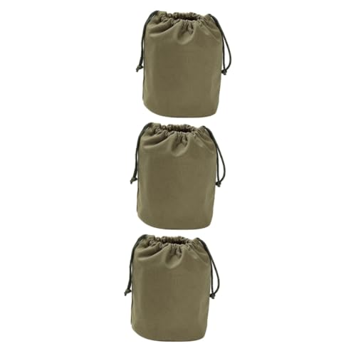 PACKOVE 3St Aufbewahrungstasche aufbewahrungssack Storage Pockets Kinderwerkzeuge Vorratsbehälter Besteck Camping-Hängetasche Tasche mit großem Fassungsvermögen Lagerung Leinentasche von PACKOVE