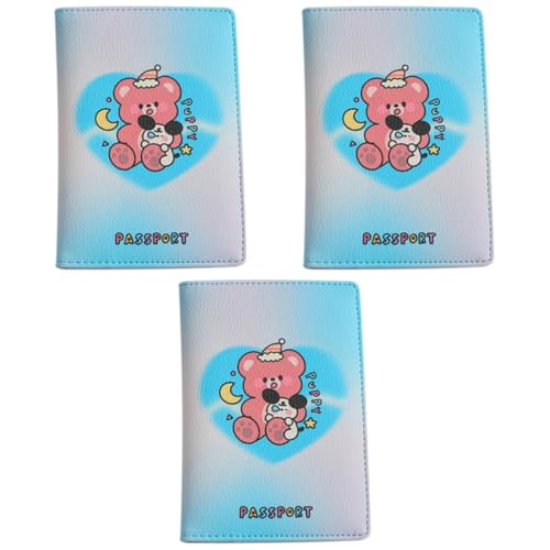 PACKOVE 3St Cartoon-Passinhaber kreditkartenhalter Credit Card Holder Geschenkidee Geldbörsen für Männer portmonee Herren niedlich Schutzhülle Kleiner Schlüsselanhänger Klipp Mann PU-Leder von PACKOVE