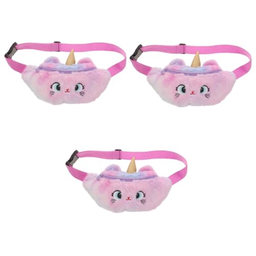 PACKOVE 3stücke Bauchtasche Für Mädchen Plüsch Fanny Pack Niedliche Umhängetasche Für Junge Mädchen Vielseitig Einsetzbar Für Reisen Und Freizeitaktivitäten Weich Und Langlebig von PACKOVE