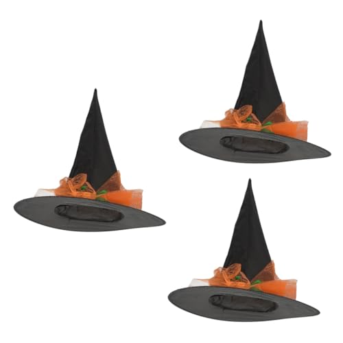 PACKOVE 3St Halloween-Hexenhut Kinderkleidung Hexenkopfschmuck Hexenhaar the hallow halloween mitgebsel Hüte Halloween-Partyhut Halloween-Hut spitz Zaubererhut Hexen Hut Eltern-Kind Stoff von PACKOVE