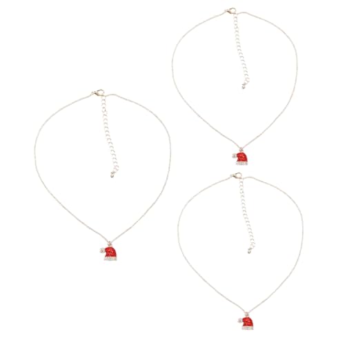 PACKOVE 3stücke Teiliges Xmas Hut Halskette Für Damen Stilvolle Schmuckaccessoires Für Weihnachten Verstellbare Kette Elegantes Design Mit Funkelnden Details Für Ihre Liebsten PACKOVE 3stücke Teiliges Xmas Hut Halskette Für Damen Stilvolle Schmuckaccessoires Für Weihnachten Verstellbare Kette Elegantes Design Mit Funkelnden Details Für Ihre Liebsten von PACKOVE