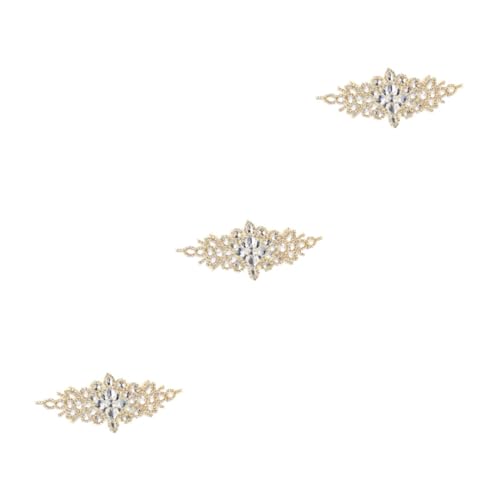 PACKOVE 3St Hochzeitsgürtel Haarschmuck dekorative Strassapplikation hochzeitsdeko Golddekor Hochzeitsversorgung Strasssteine ​​für Kleidung luxuriös schmücken Perlen von PACKOVE