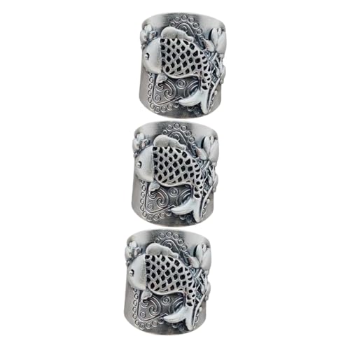 PACKOVE 3St Karpfenring stylischer Ring Frauen klingeln Öffnungsring Modering Retro-Ring Ringe kreativer Ring verstellbarer Ring Thailändisches Silber Spaltring Schmuck Fräulein Kupfer von PACKOVE