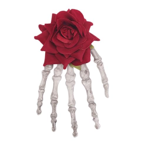 PACKOVE 3St Totenkopf Haarnadel halloween haarspangen haarspange halloween Gothic-Haarschmuck Skelett-Accessoires für Frauen Haarklammer Rosen-Haarspange Frauen Haarnadel bilden Geschenk von PACKOVE