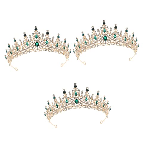 PACKOVE 3St Krone schwarze Stirnbänder Tiara für die Hochzeit der Braut Mädchen-Outfits Kleider Tiaras Kopfbedeckungen Hochzeitskopfschmuck Halloween Kleidung Stirnband Haarschmuck Bankett von PACKOVE