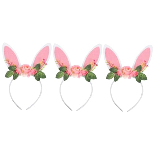 PACKOVE 3St Ostern Stirnband Blumenkostüm Cosplay Haarschmuck hasenohren fasching ostern haarschmuck Haargummi Cosplay-Kopf-Accessoire Make-up-Haarband die Blumen Kopfbedeckung von PACKOVE