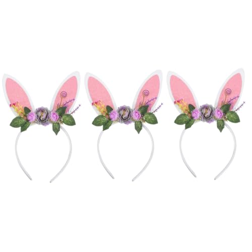 PACKOVE 3St Ostern Stirnband hasen haarreif stirnband schminken Haarstyling-Accessoires Kopfbedeckung für Party Kleider Haargummis Kostümschmuck dekoratives Stirnband Modellieren Kleidung von PACKOVE