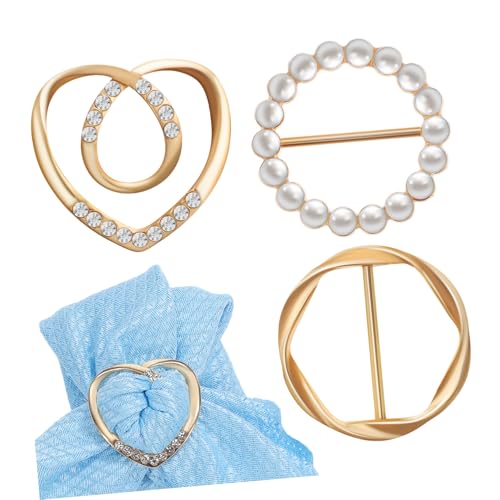 PACKOVE 3stücke Hemd-krawattenklammern Schal-clips Knotenringe Dekorative Schalschnalle Schalringe Taillen-clips Modisches Kleidungszubehör Für Damenbekleidung Gürtelclip von PACKOVE