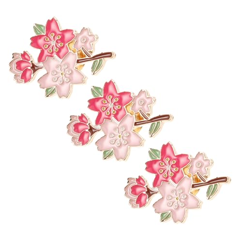 PACKOVE 3stücke Blumen-anstecknadeln Für Damen Brosche Kirschblüte Emaille-anstecknadeln Süße Anstecknadeln Für Rucksäcke Schmuck Für Frauen Anstecknadel-schmuck Anstecknadel-blumenschmuck von PACKOVE
