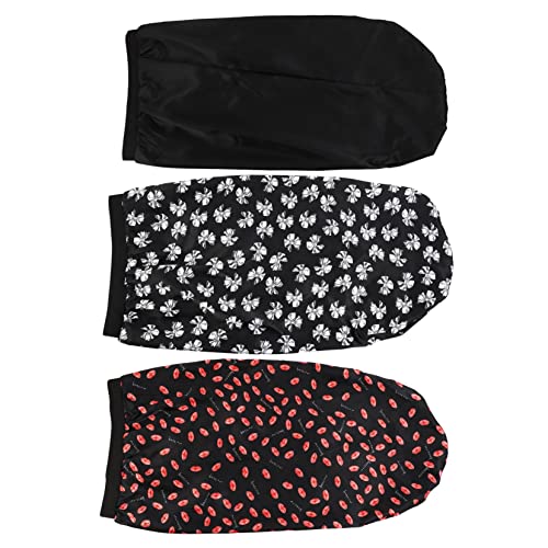 PACKOVE 3stücke Satin-schlafhaube Für Damen Bedruckt Hochelastische Mütze Zum Schutz Der Haare Beim Schlafen Verstellbares Gummiband Geeignet Für Langes Lockiges Oder Naturhaar von PACKOVE