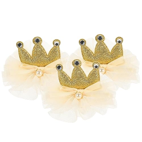 PACKOVE 3stücke Krone Haarspangen Für Mädchen Junge Mädchen Haarklammern Haarschmuck Mit Krone Für Kleinkinder Und Im Alltag Und Partys von PACKOVE