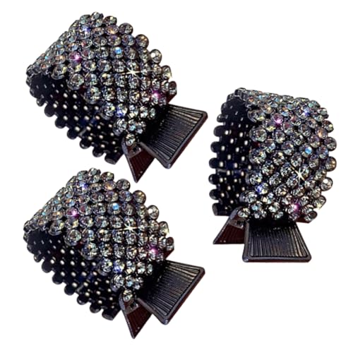 PACKOVE 3Stücke Metallkristall Haarspangen für Hohe Blingende Haarklammern Starker für Damen Glamouröse Haarzubehör Accessoires mit Funkelndem von PACKOVE