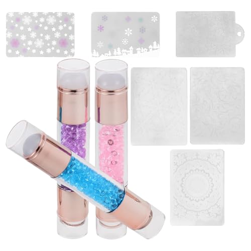 PACKOVE 3Stücke Nagelkunst Stempel Silikon Stamper mit Schaber für Maniküre Stempel Schablonen für Nageldesigns und Partyspaß mit Freundinnen PACKOVE 3Stücke Nagelkunst Stempel Silikon Stamper mit Schaber für Maniküre Stempel Schablonen für Nageldesigns und Partyspaß mit Freundinnen von PACKOVE