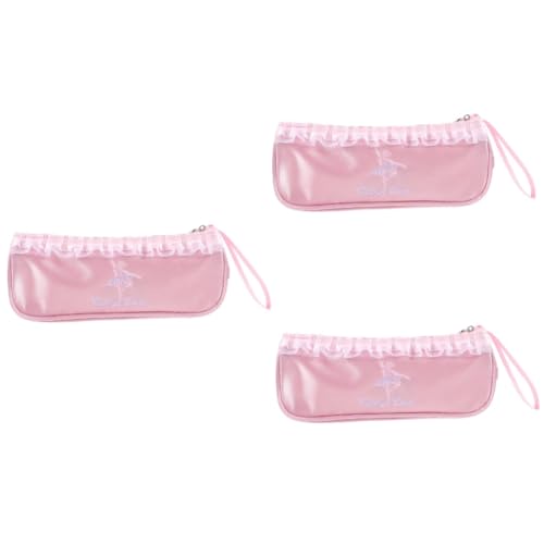PACKOVE 3st Ballettschuhtasche Reisetasche Für Ballettschuhe Tanztasche Für Schuhe Tanzschuhtaschen Für Damen Ballettschuh-Make-up-Tasche Reise Schuhbeutel Polyester Rosa von PACKOVE