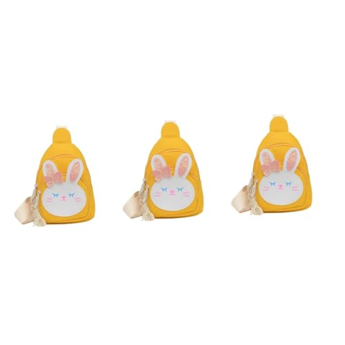 PACKOVE 3st Brusttasche Für Kinder Cartoon-geldbörse Kleine Umhängetasche Hase Umhängetasche Gastgeschenke Zu Ostern Sling-Rucksack Süße Umhängetasche Tragetasche Polyester Mädchen Bote von PACKOVE