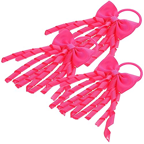 PACKOVE 3stücke Cheerleading Haarschleifen Elastische Haarbänder Für Mädchen Sport Haarspangen Aus Ripsband Für Pferdeschwanz Frisuren von PACKOVE