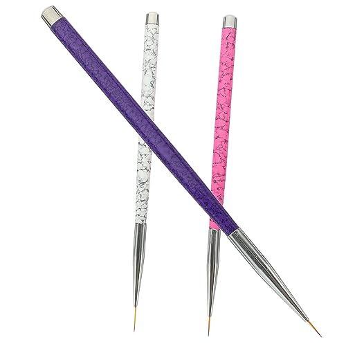 PACKOVE 3stücke Fasermaterial Nailart Design Stift Nail Liner Pinsel Stift Nailart Malpinsel Für Maniküre Linienzeichnen Blumenmalerei Musterdesigns Zubehör von PACKOVE