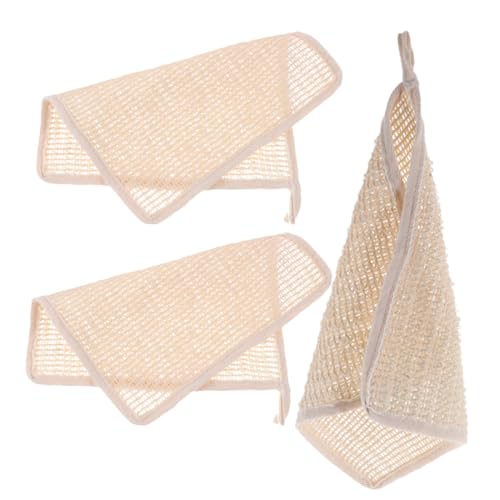 PACKOVE 3stücke Gesichtswaschlappen Aus Ramie Pack Kleine Handtücher Für Körper Und Gesicht Waschlappen Zum Waschen Waschlappen Für Bad Und Körper von PACKOVE