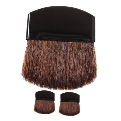 PACKOVE 3stücke Flacher Mini-puder-make-up-pinsel Halbrund Kleiner Kosmetikpinsel Mit Kurzem Griff Werkzeug Für Flüssig Und Puder-foundation Make-up-pinsel Für Frauen Und Mädchen von PACKOVE