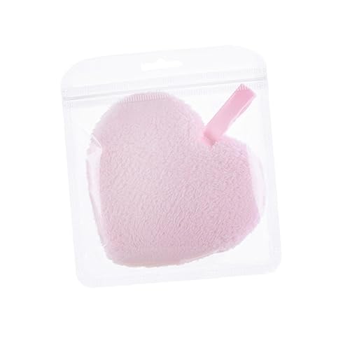 PACKOVE 3stücke Puderquaste Reinigungspads Make-up-puderquaste Abschminkpad Gesichtsreinigungspad Herzform Weich Make-up-entferner Luxuriös Sanft Waschbar Wiederverwendbar Attraktiv von PACKOVE