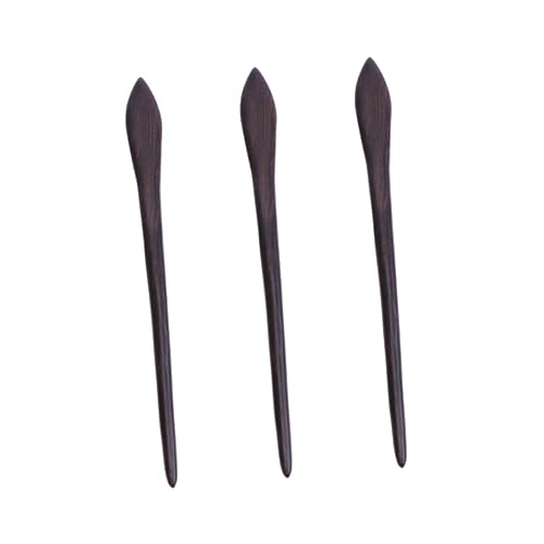 PACKOVE 3stücke Schwarze Haarnadel Aus Holz Retro Stil Haarstäbchen Haarknotenhalter Haarschmuck Für Frauen Mädchen von PACKOVE