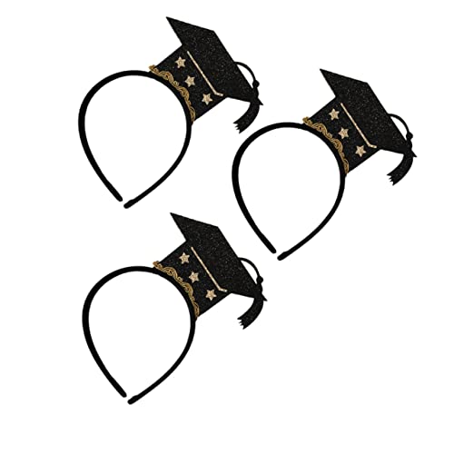 PACKOVE 3stücke Teiliges Mini Doktorhut Haarreif Mit Glitter Kreative Abschlussfeier Haarschmuck Für Unvergessliche Erinnerungen Und Festliche Atmosphäre von PACKOVE