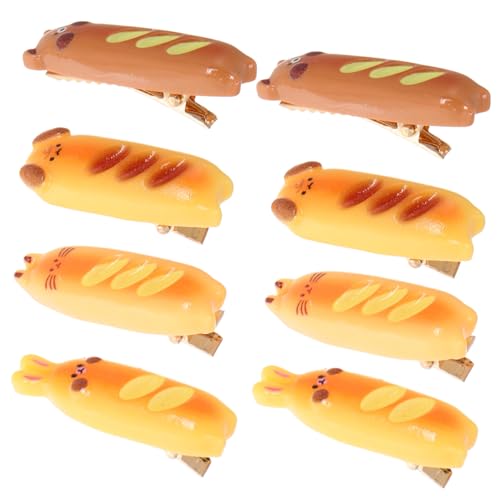 PACKOVE 4paar Baguette Haarklammern Verspielte Food Barrettes Für Mädchen Niedliche Tier-haarspangen Für Weihnachten Und Besondere Anlässe Stabil Und Vielseitig von PACKOVE