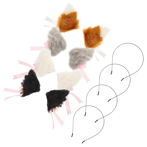 PACKOVE 4 Paare Haarnadel mit Katzenohren Flauschiges Katzenohren-Stirnband plüschige katzenohren kopfbedeckung Katzenohren Haarband Cosplay Cosplay-Kopfschmuck Dekorative Haarklammern von PACKOVE