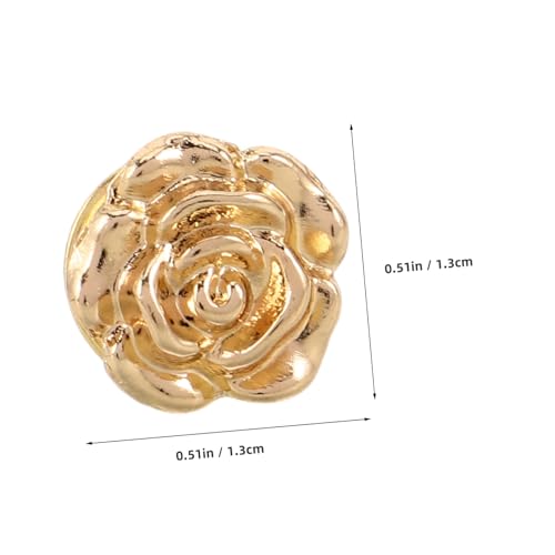 PACKOVE 4 Paare Retro Rosenbroschen Anstecknadeln aus Langlebiger Legierung Vintage Blumenknopf Pins für Hochzeiten Partys Hüte Reversbroschen Modische Schmuckaccessoires von PACKOVE