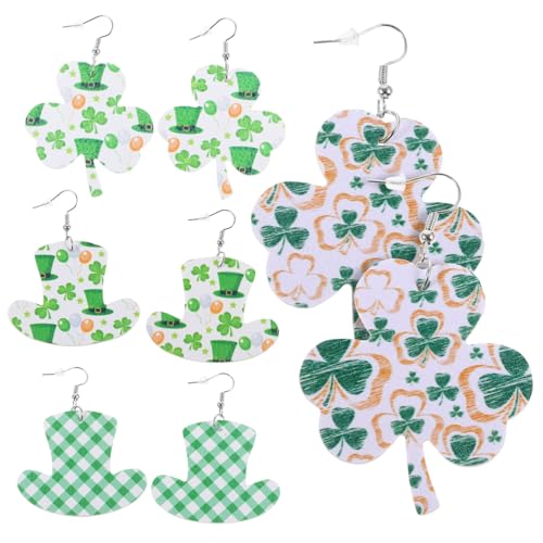 PACKOVE 4 Paare Shamrock Ohrhänger Damen Leicht Keltisch Party Schmuck Ohrstecker Basteln Tragbar für Patricks Day und Alltag von PACKOVE