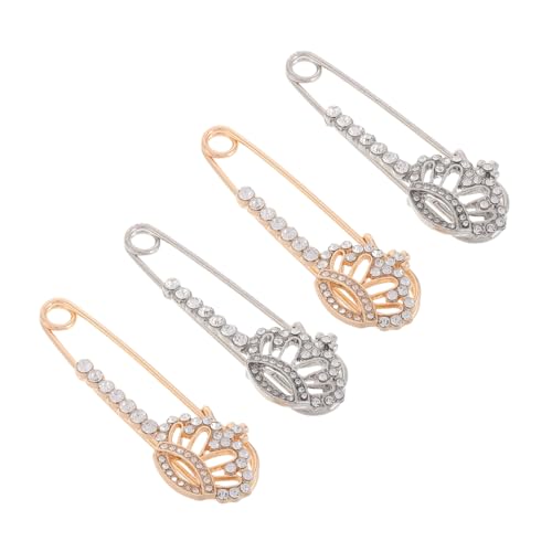 PACKOVE 4 STÜCKE Teiliges Broschen Anstecknadeln für Damen Vielseitige Sicherheitsnadeln für Strickjacken Pullover Schals Kleidung Accessoires von PACKOVE