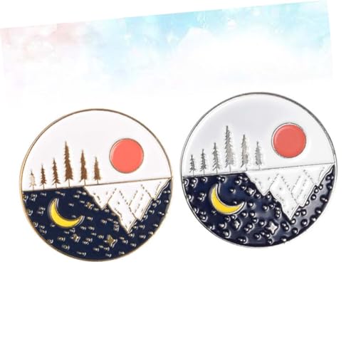 PACKOVE 4 STÜCKE Teiliges Sun Moon Broschen Kreative Mond anstecknadeln aus Hochwertiger Legierung Elegante Damen Mädchen broschen für Kleidung Taschen Schals und Pullover von PACKOVE