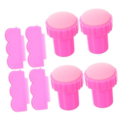 PACKOVE 4sätze Nagelstempel Mit Schaber Für Maniküre-kunst Silikon-stempel Für French-tip-designs Nail-art-zubehör Für Salon-verwendung Und Heimgebrauch von PACKOVE