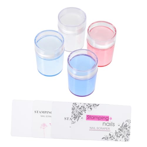 PACKOVE 4 Sätze Stempel Aus Silikon Uv Maniküre Nailart-stempelgelee Nageltechnik Drücken Nagelkunstwerkzeuge Stempel Für Nägel Led Französischer Nagelstempel Ästhetisch von PACKOVE