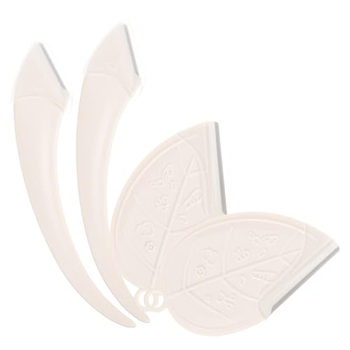 PACKOVE 4 Stück Augenbrauen Rasierer Trimmer Rasierer Für Frauen Im Gesicht Männer Schräg Klein Rostfrei Gesichts- Gesichtsrasierer Gesichtshaarentfernung Für Frauen 4 Chrom-makroklingen von PACKOVE