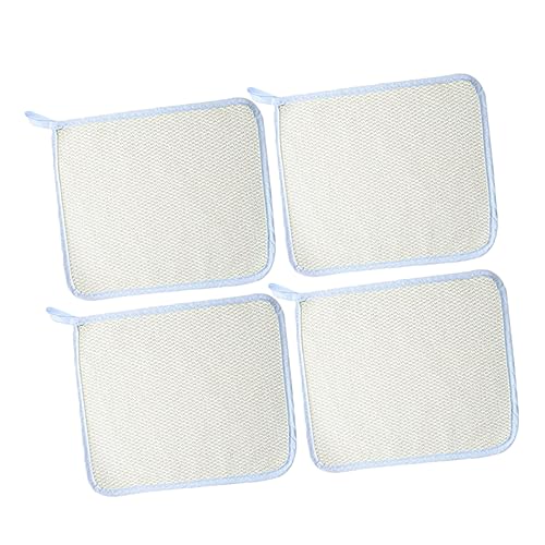 PACKOVE 4 Stück Badetuch Duschreinigungstuch reinigungstuch Körpertücher Peeling-Waschlappen Körpertuch Badezimmertücher Badetücher handtücher Beige von PACKOVE