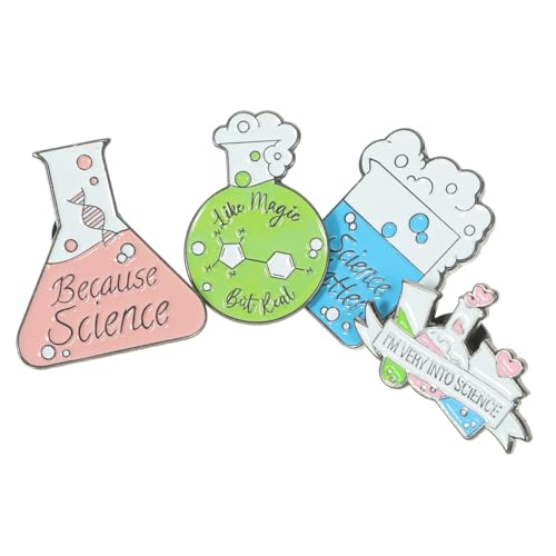 PACKOVE 4stücke Teiliges Chemie Broschen Kreative Emaille Anstecknadeln Im Reagenzglas-design Für Kleidung Taschen Und Accessoires Langlebig Und Stilvoll Für Wissenschafts-enthusiasten von PACKOVE