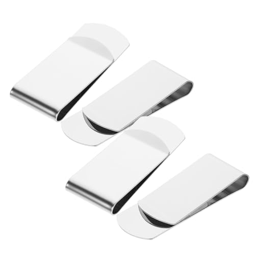 PACKOVE 4stücke Geldclip Tragbare Bargeld Klammer Für Brieftaschen Geldklammern Zur Aufbewahrung Von Schecks Kreditkarten Und Tickets Büroklammern Praktisch Und Langlebig von PACKOVE