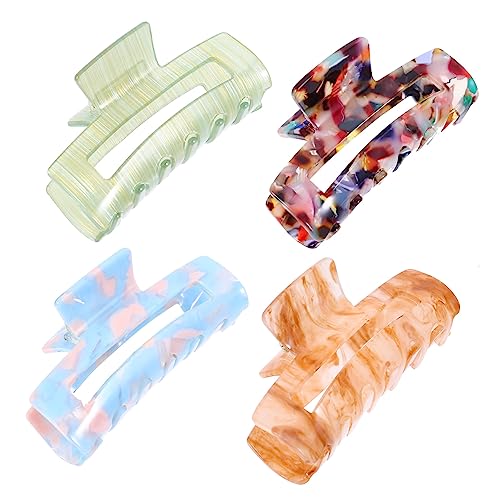 PACKOVE 4 Stück Großes aus Haarklammern aus Acetat für Damen Haarclips Verschiedenen Farben Geeignet für Dickes und Dünnes Haar für Täglichen Gebrauch und Besondere Anlässe von PACKOVE