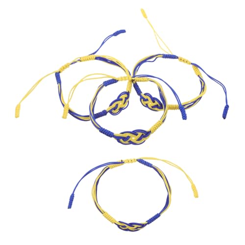 PACKOVE 4stücke Buntes Geflochtenes Armband Handgefertigtes Ukrainisches Armband Geflochtenes Faserarmband Makramee-armband Handgeflochtenes Für Frauen Und Männer Flexible von PACKOVE
