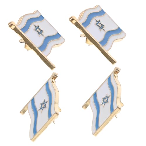 PACKOVE 4 Stück Israel Flaggen Anstecknadeln Kreativ Langlebig Für Jacken Rucksäcke Party Zubehör PACKOVE 4 Stück Israel Flaggen Anstecknadeln Kreativ Langlebig Für Jacken Rucksäcke Party Zubehör von PACKOVE