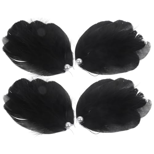 PACKOVE 4stücke Braut-haarspangen Mit Schleife Und Perlenverzierung Vintage-haarschmuck Für Hochzeit Und Alltag Leichte Haarspangen Für Damen Und Mädchen von PACKOVE