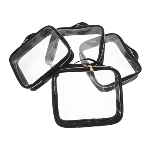 PACKOVE 4stücke wasserdichte Transparente Tasche Mit Reißverschluss Reise-Make-up-Beutel Aus PVC Tragbarer Organizer Für Toilettenartikel Kosmetiktasche Für Frauen Für Flughafen Und von PACKOVE