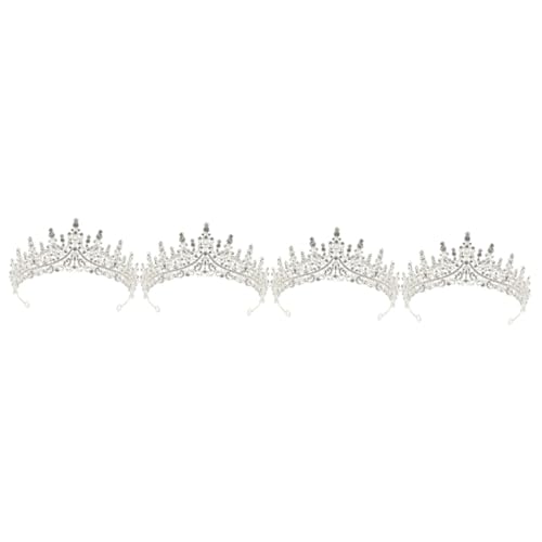 PACKOVE 4 Stück Krone haarschmuck Geburtstag Diademe Hochzeitsdiademe für die Braut Tiara Mädchen-Outfits Diademe für Frauen Diademe für Mädchen Strasssteine Kleidung Stirnband Fräulein von PACKOVE