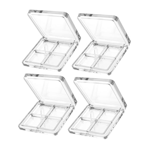 PACKOVE 4 Stück Leere Schachtel Mit Lidschattenpuder Aufbewahrungsbox Für Lidschatten Leere Lidschattenschale Leere Lidschattenpalette Befüllbare Reise Make Up Palette Nachfüllbare von PACKOVE