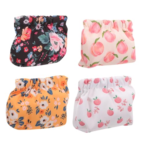 PACKOVE 4 Stück Make -up -Taschen -schlüsselhandtasche Mini Kosmetiktasche Reisekosmetikbehälter Reiseaccessoires Für Damen Klein Beutel Toilettenartikel Kulturtasche Damen Reisen Pu Bunt von PACKOVE