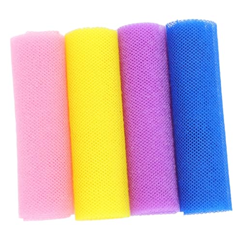 PACKOVE 4 Stück Mesh -Sauna -Handtuch Nylon Peeling Rücken -Reibhandtuch Duschwäscher für den Körper Peeling-Reibtuch Rückenpeeling aus Nylon Badetuch aus Hautschrubber Duschnetz von PACKOVE