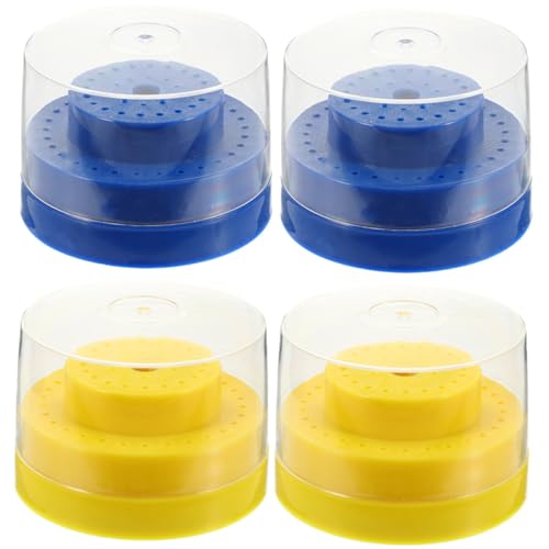 PACKOVE 4 Stück Nagelbohrer Halterung mit Aufbewahrungsbox für Nagelbohrer Bits Transparente Organizer Box für Nagelstudio Praktisch und Stabil von PACKOVE