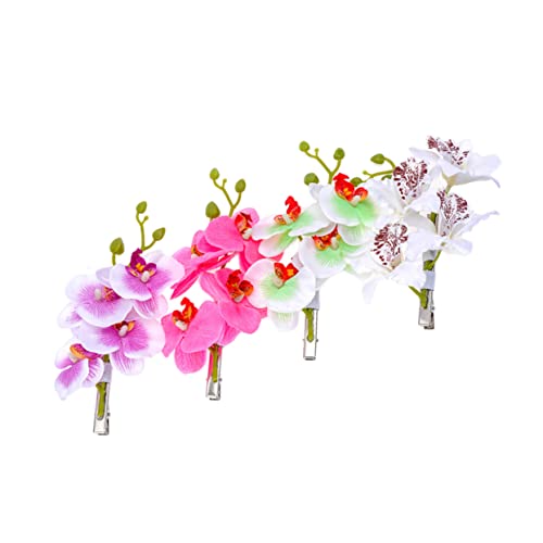 PACKOVE 4stücke Künstliche Phalaenopsis Haarclips Tuch Blumen Orchidee Haarnadeln Für Mädchen Frauen Damen Als Hochzeitsfest Dekoration Zubehör von PACKOVE